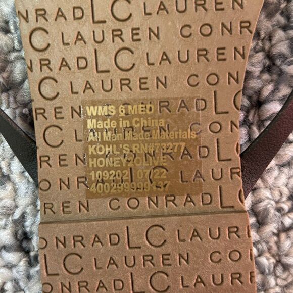 LC Lauren Conrad Olive Green Sandals Size 6 NWOT - Picture 3 of 3